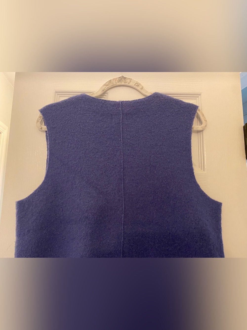 Nomadic Traders NTCO Vintage Medium Wool Periwinkle Vest Artsy Lagenlook Witchy - Picture 10 of 13